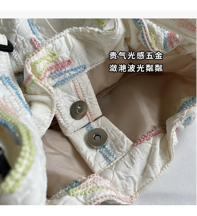 Casual Pink Embroidered Crossbody Bag for Women — feature 5