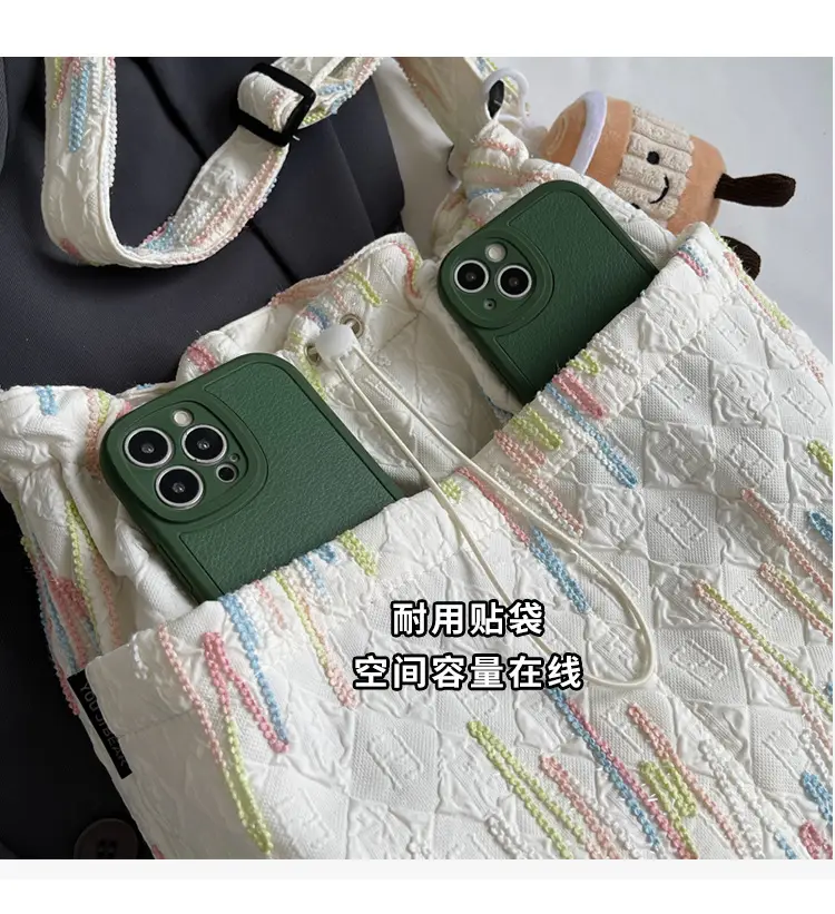 Casual Pink Embroidered Crossbody Bag for Women — feature 7