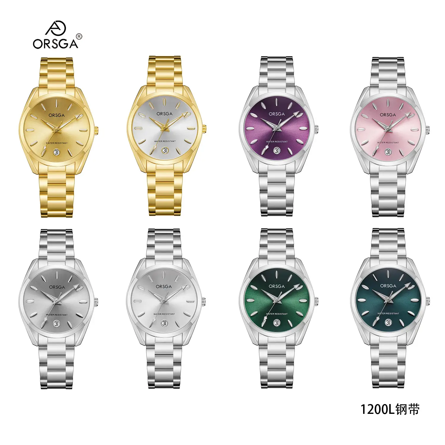 Orsga Silver Ladies Luxury Quartz Calendar Watch - Image 33