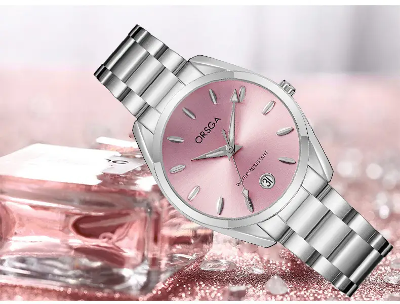 Orsga Silver Ladies Luxury Quartz Calendar Watch — feature 10
