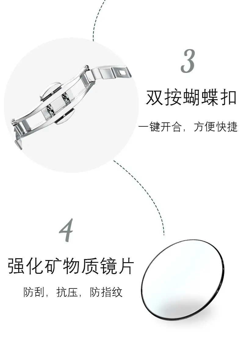Orsga Silver Ladies Luxury Quartz Calendar Watch — feature 8