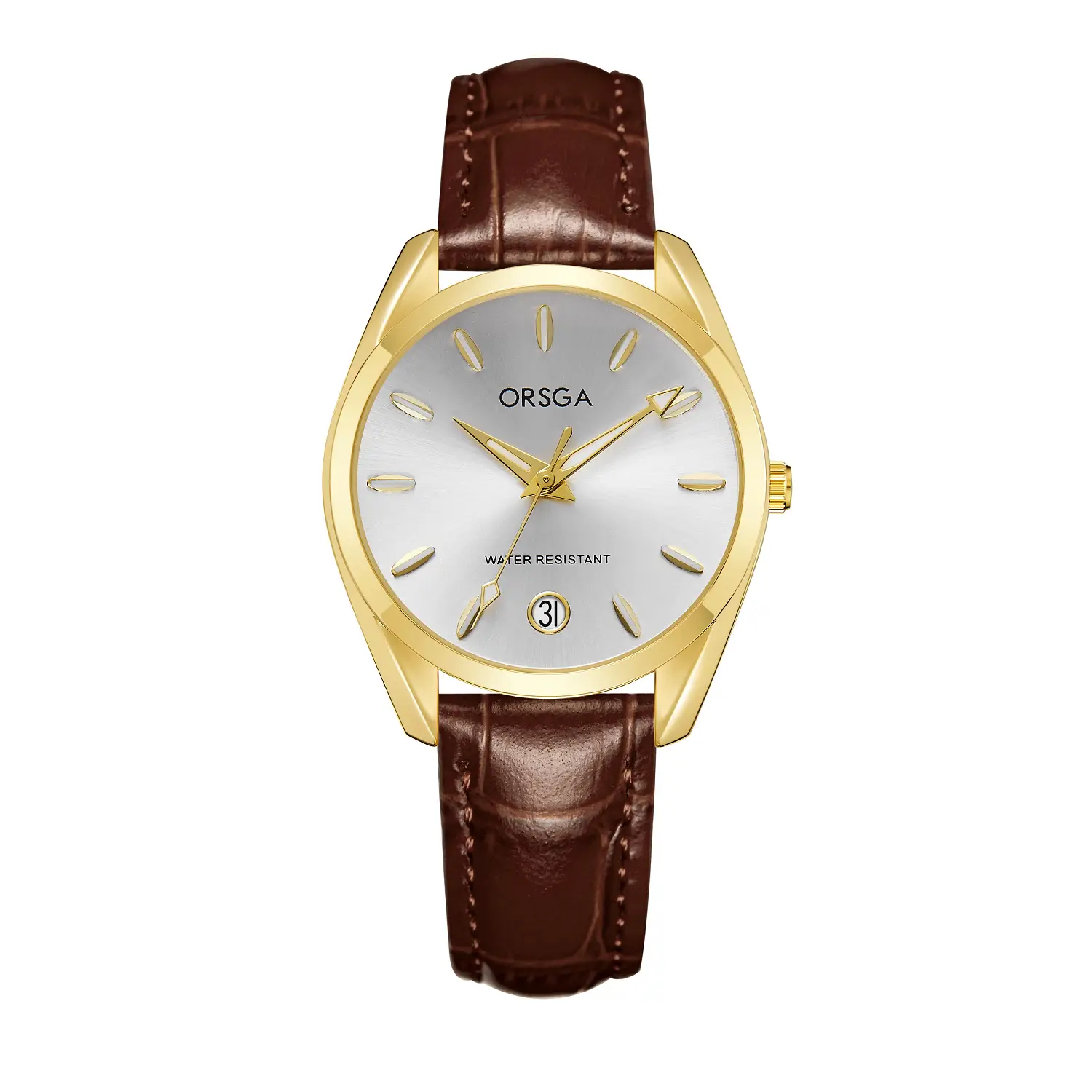 Orsga Silver Ladies Luxury Quartz Calendar Watch - Image 11