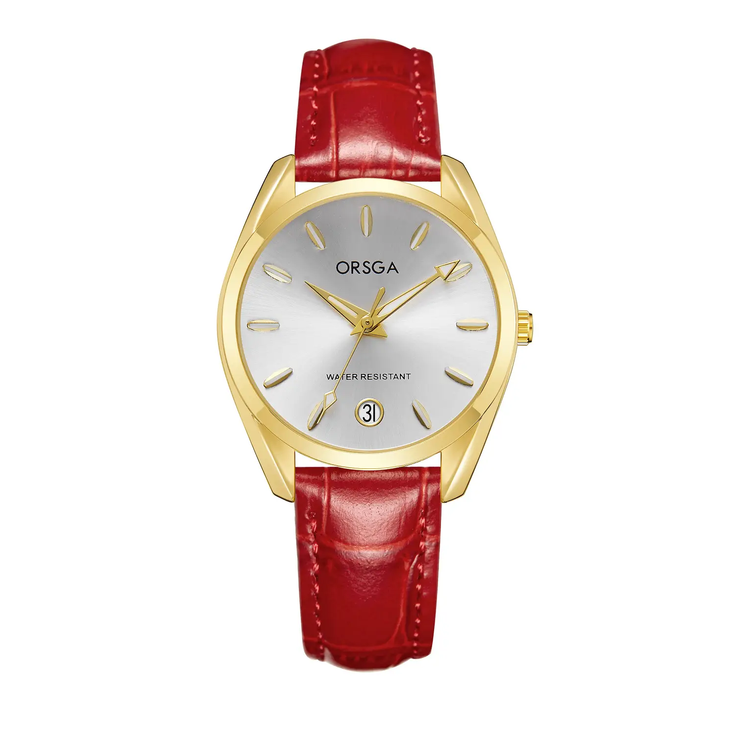 Orsga Silver Ladies Luxury Quartz Calendar Watch - Image 12
