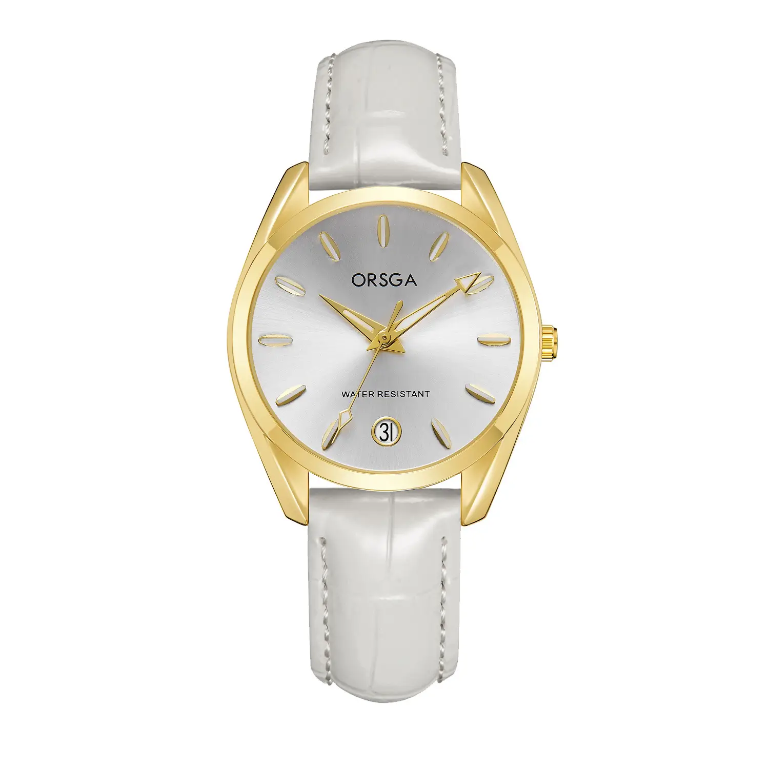Orsga Silver Ladies Luxury Quartz Calendar Watch - Image 13
