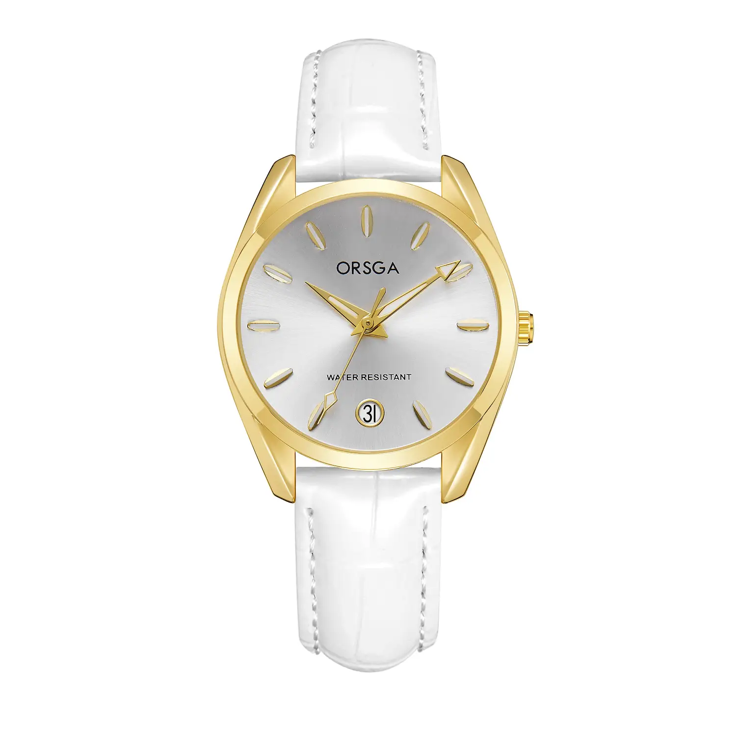 Orsga Silver Ladies Luxury Quartz Calendar Watch - Image 14