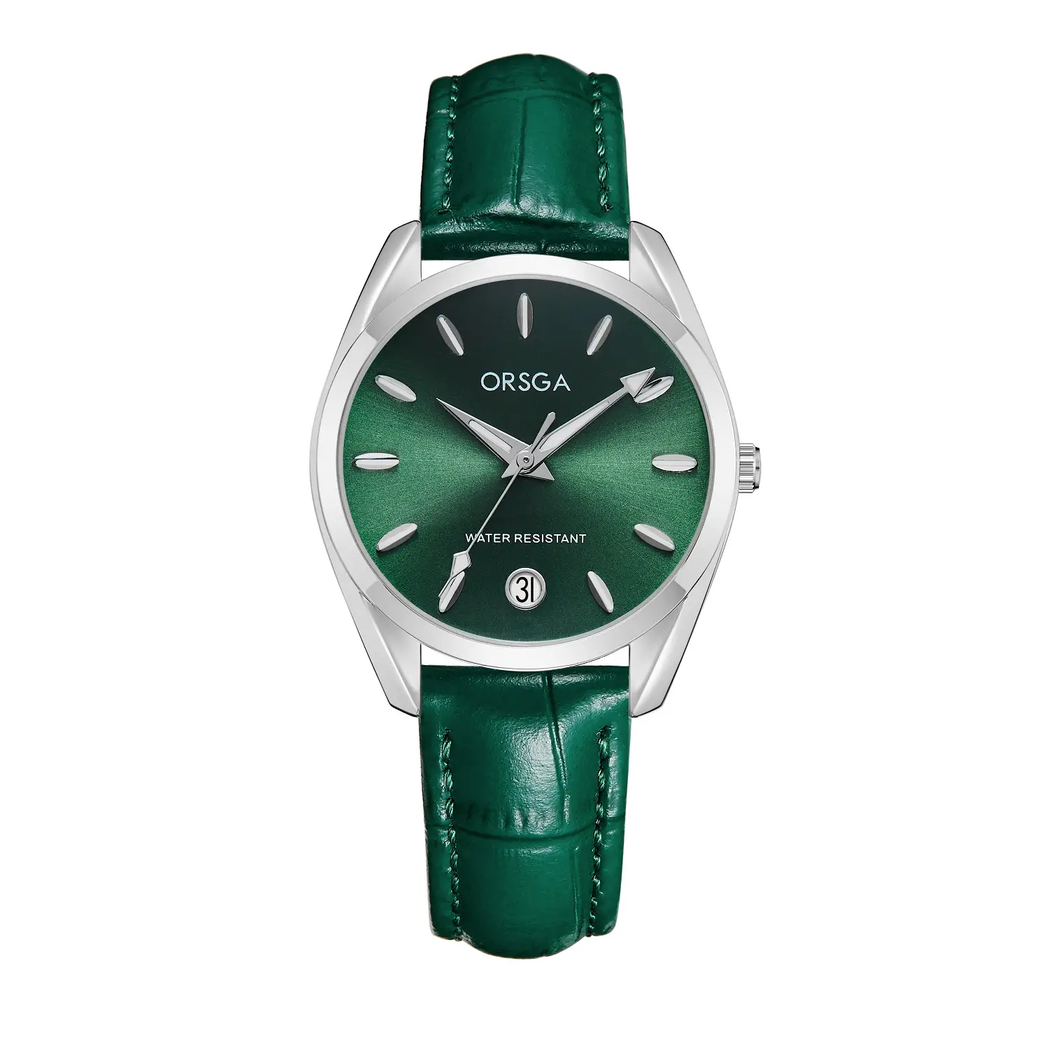 Orsga Silver Ladies Luxury Quartz Calendar Watch - Image 19