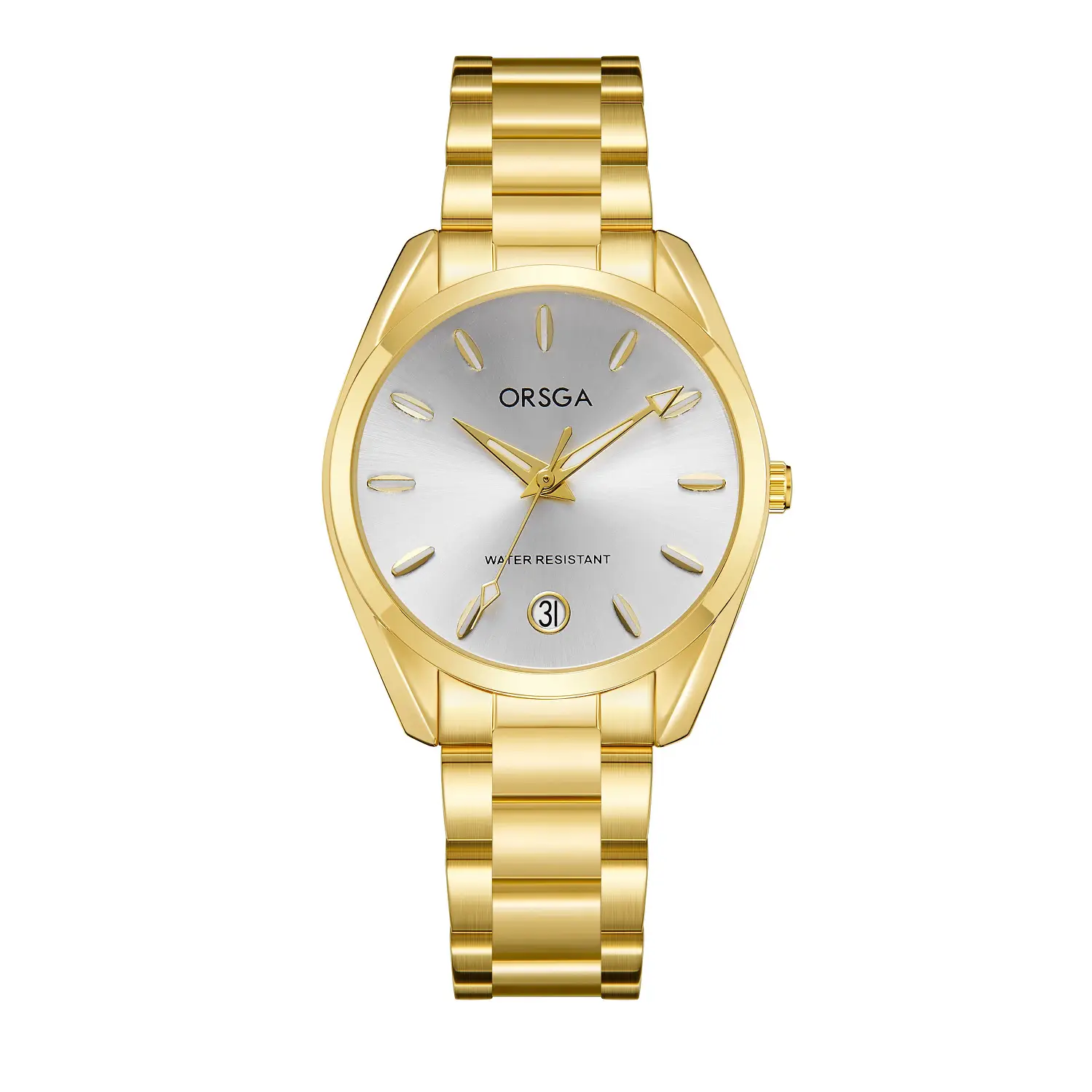 Orsga Silver Ladies Luxury Quartz Calendar Watch - Image 2