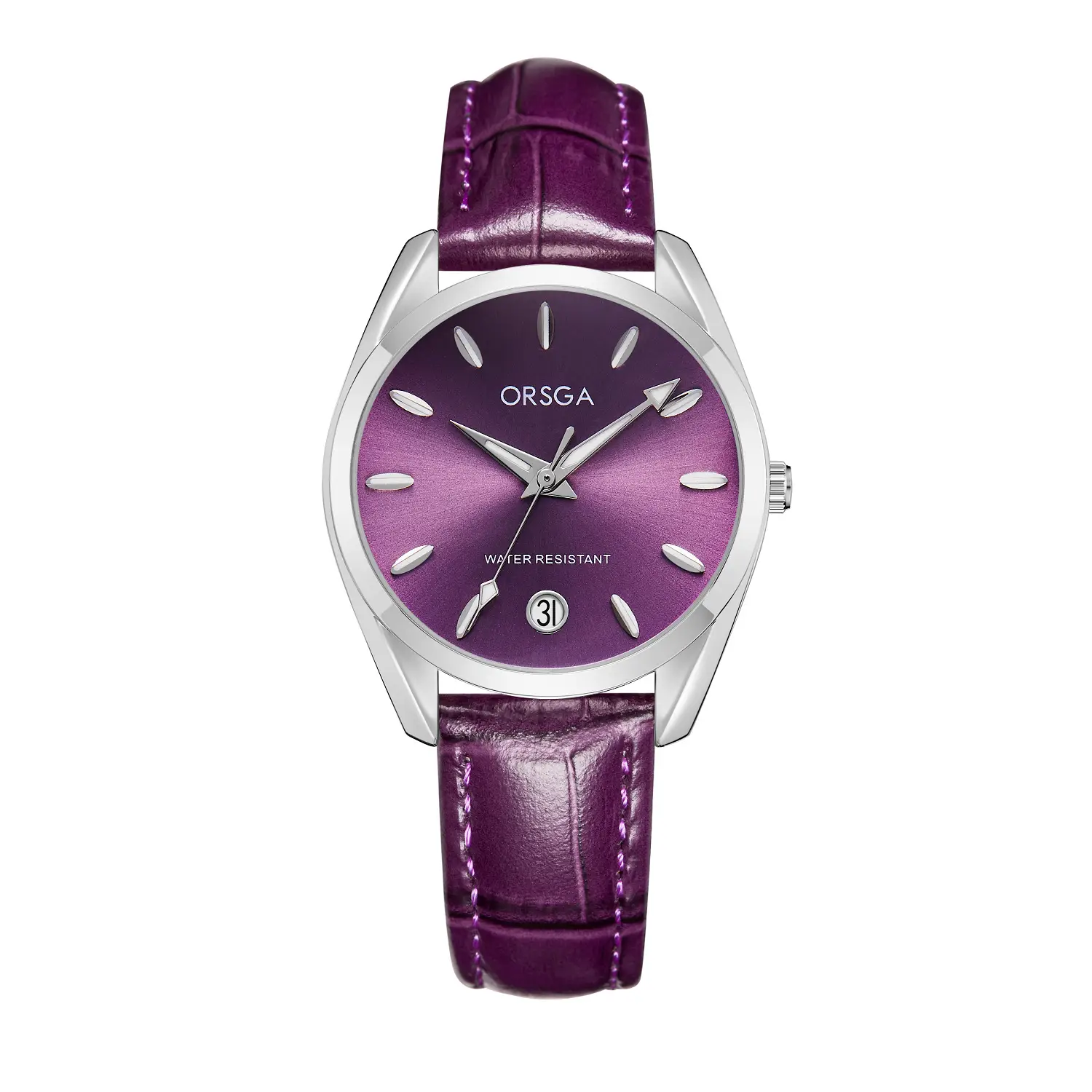 Orsga Silver Ladies Luxury Quartz Calendar Watch - Image 20