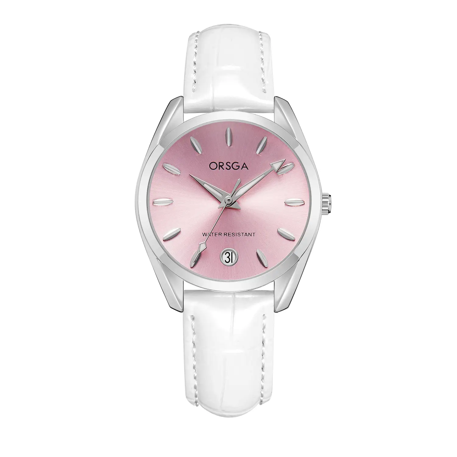 Orsga Silver Ladies Luxury Quartz Calendar Watch - Image 21