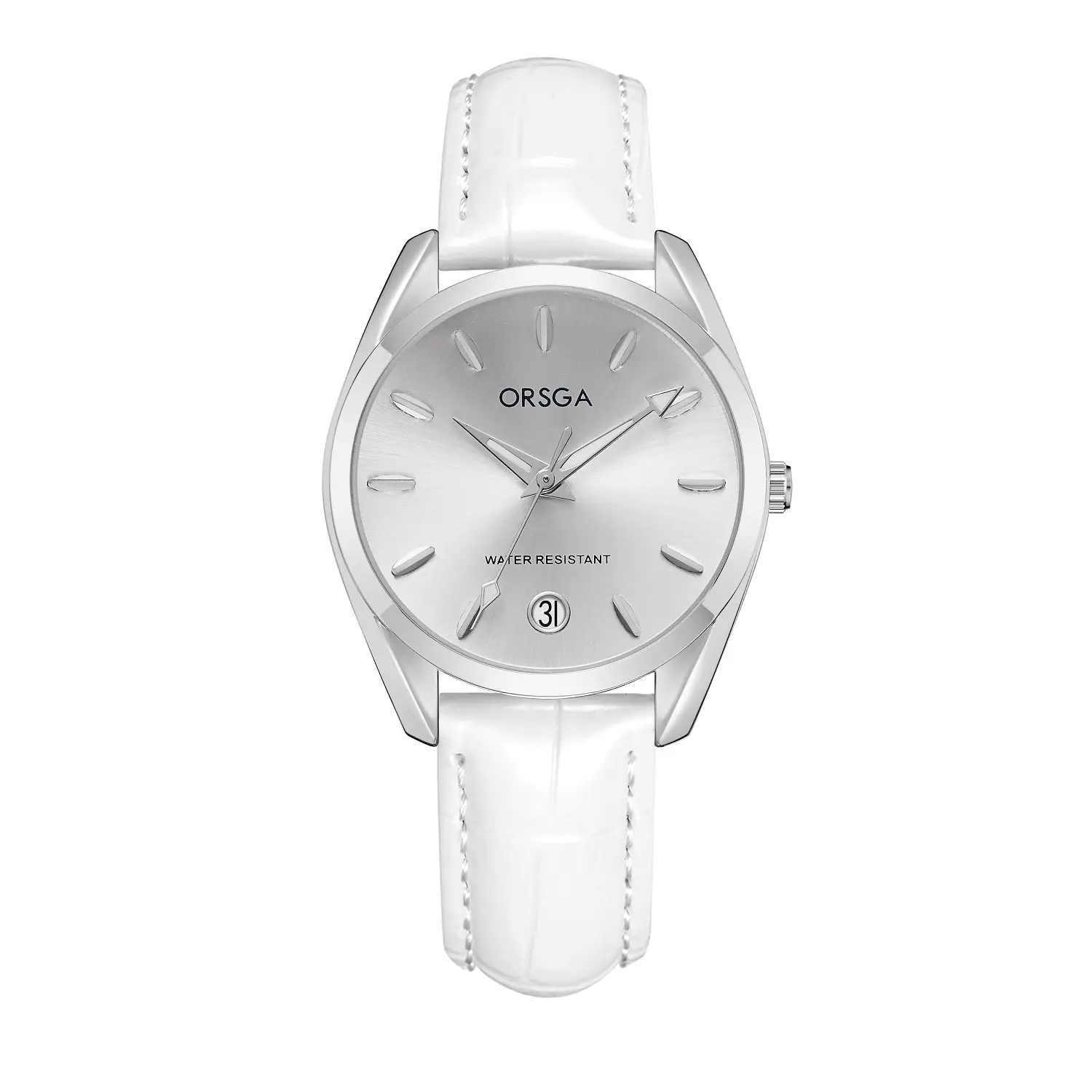 Orsga Silver Ladies Luxury Quartz Calendar Watch - Image 24
