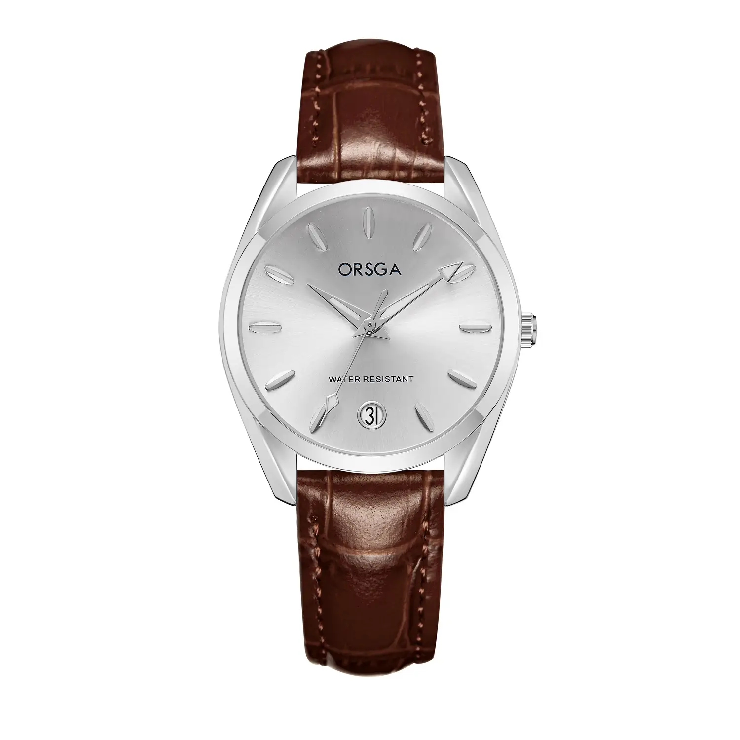 Orsga Silver Ladies Luxury Quartz Calendar Watch - Image 25