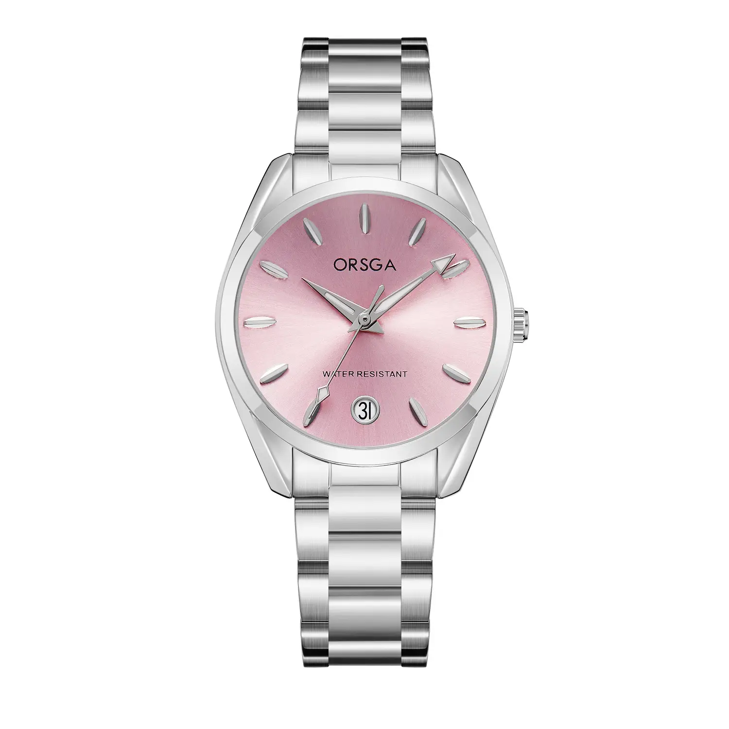 Orsga Silver Ladies Luxury Quartz Calendar Watch - Image 4