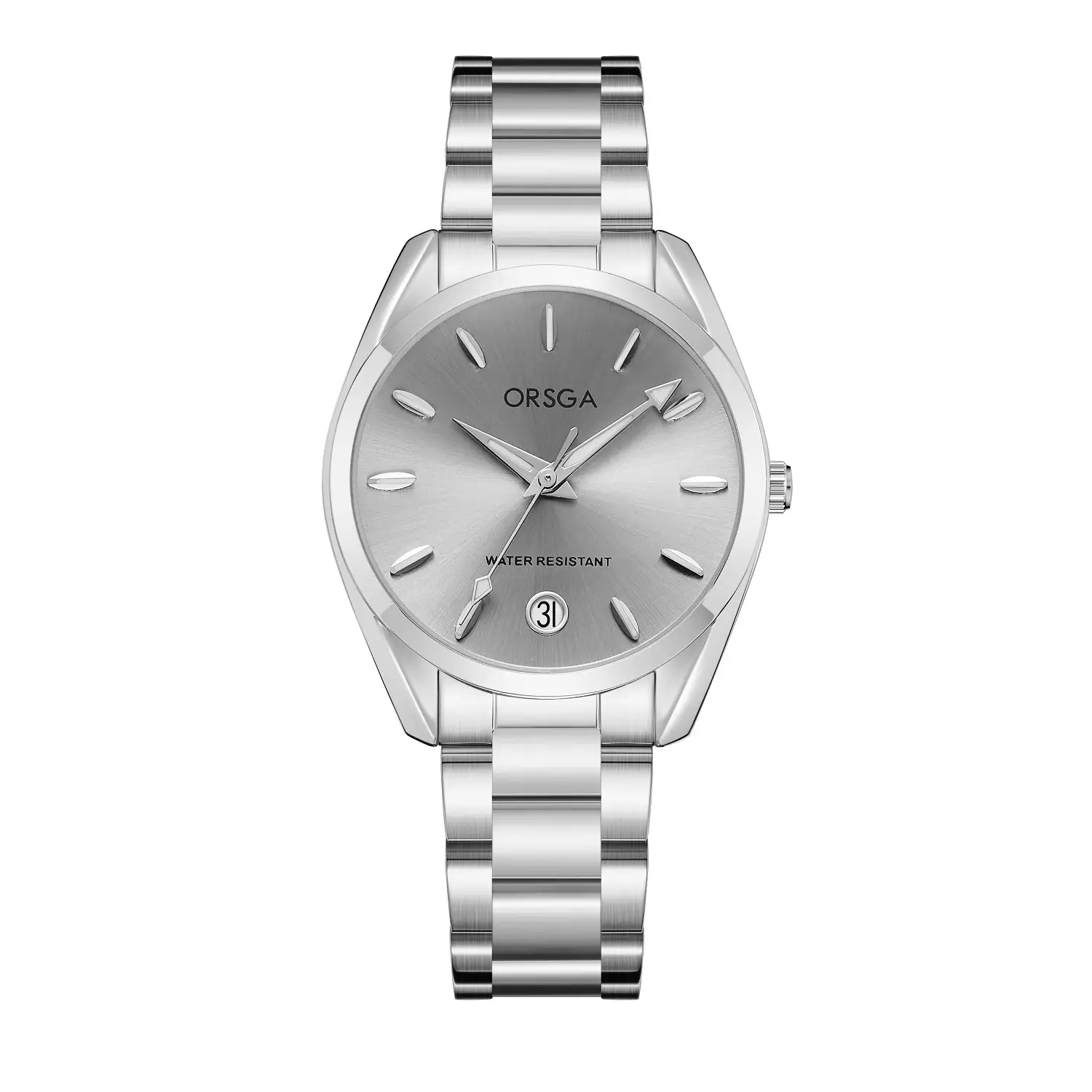 Orsga Silver Ladies Luxury Quartz Calendar Watch - Image 5