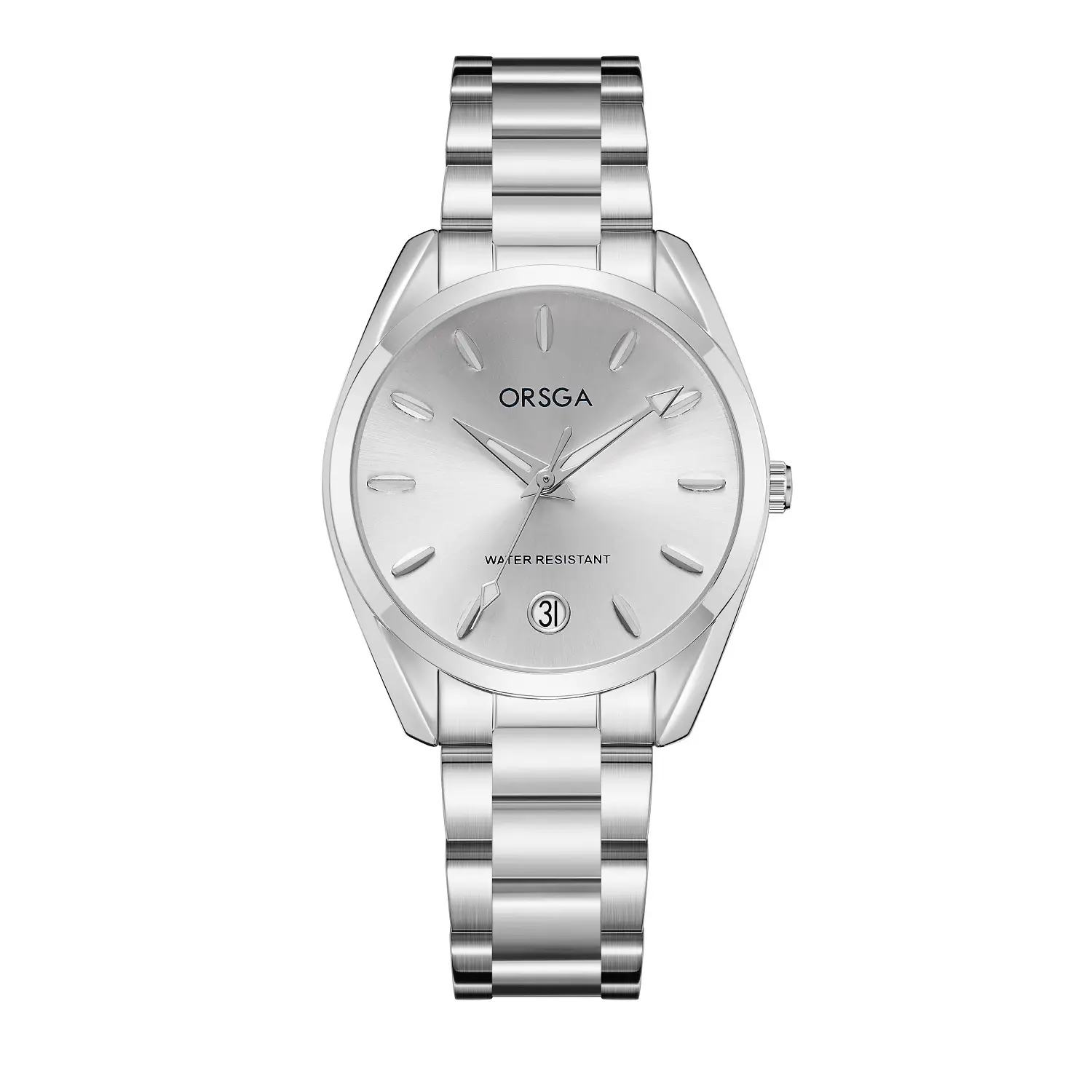 Orsga Silver Ladies Luxury Quartz Calendar Watch - Image 6
