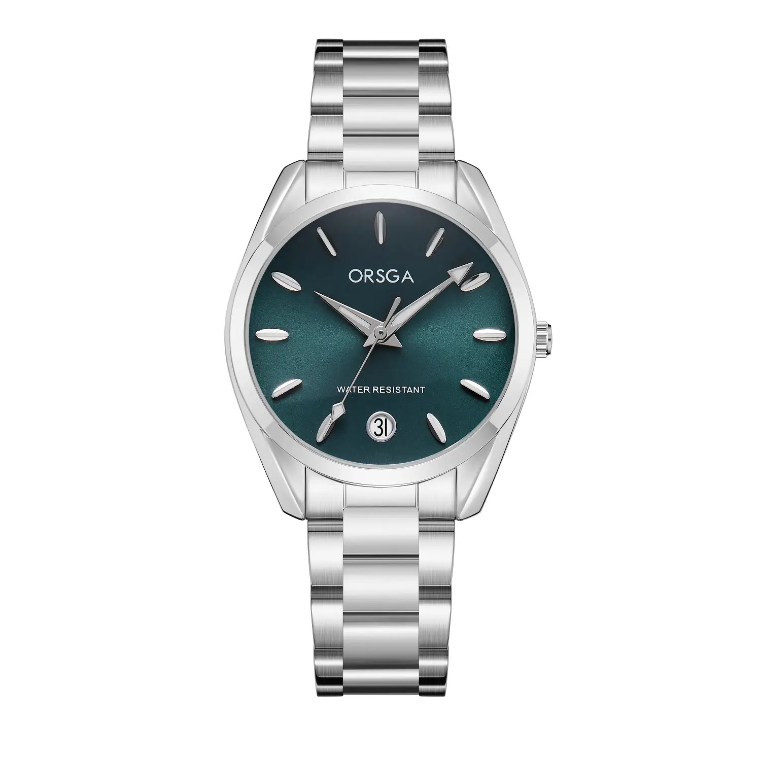 Orsga Silver Ladies Luxury Quartz Calendar Watch - Image 7