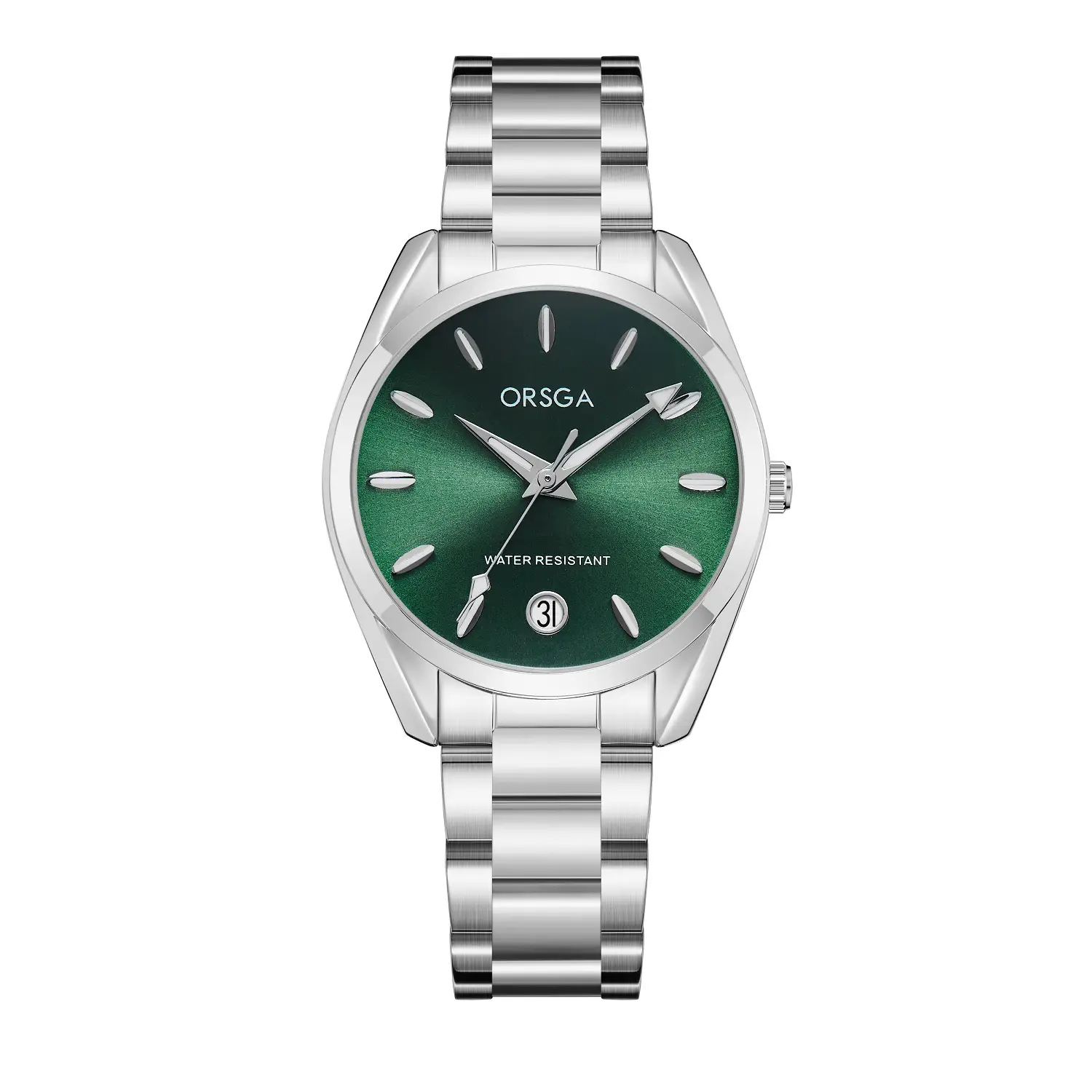 Orsga Silver Ladies Luxury Quartz Calendar Watch - Image 8