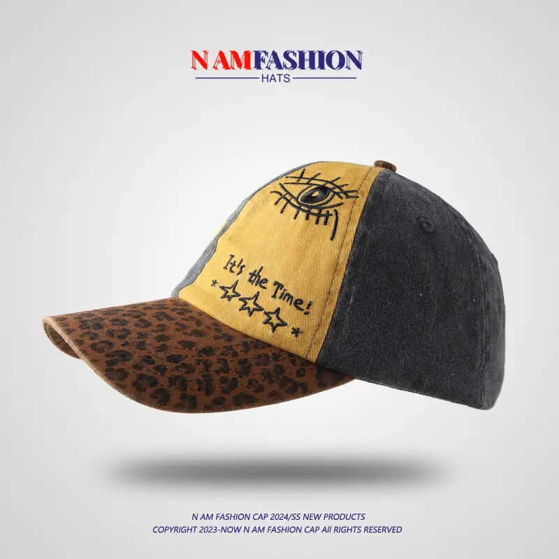 Vintage Leopard Print Baseball Cap Women Street Hip Hop - Image 3