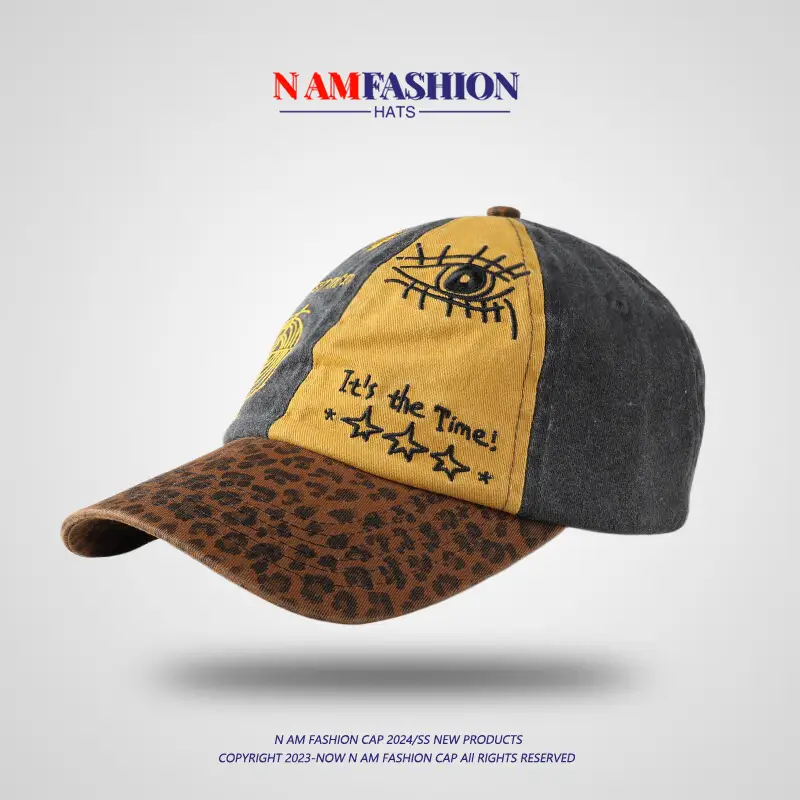 Vintage Leopard Print Baseball Cap Women Street Hip Hop — feature 1
