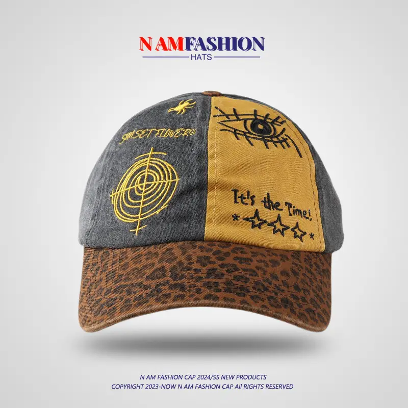 Vintage Leopard Print Baseball Cap Women Street Hip Hop — feature 4