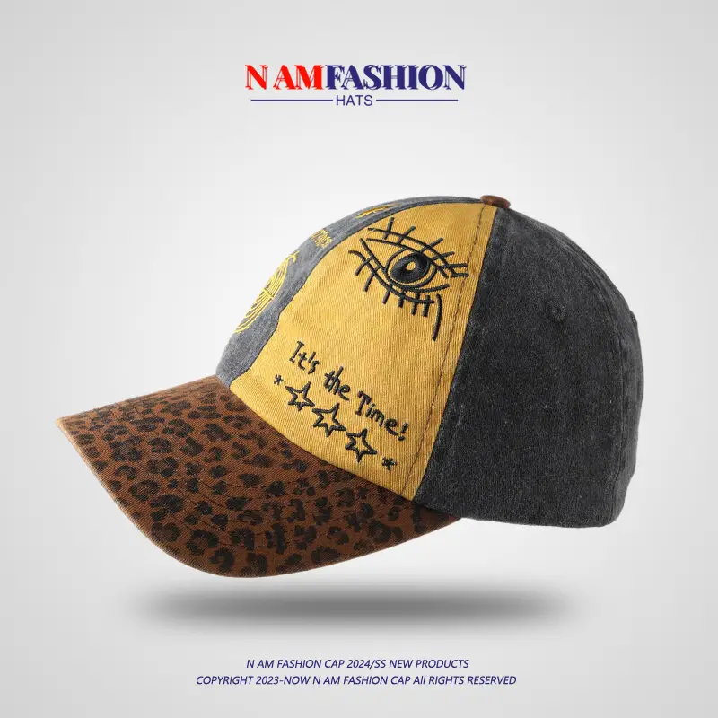 Vintage Leopard Print Baseball Cap Women Street Hip Hop — feature 6