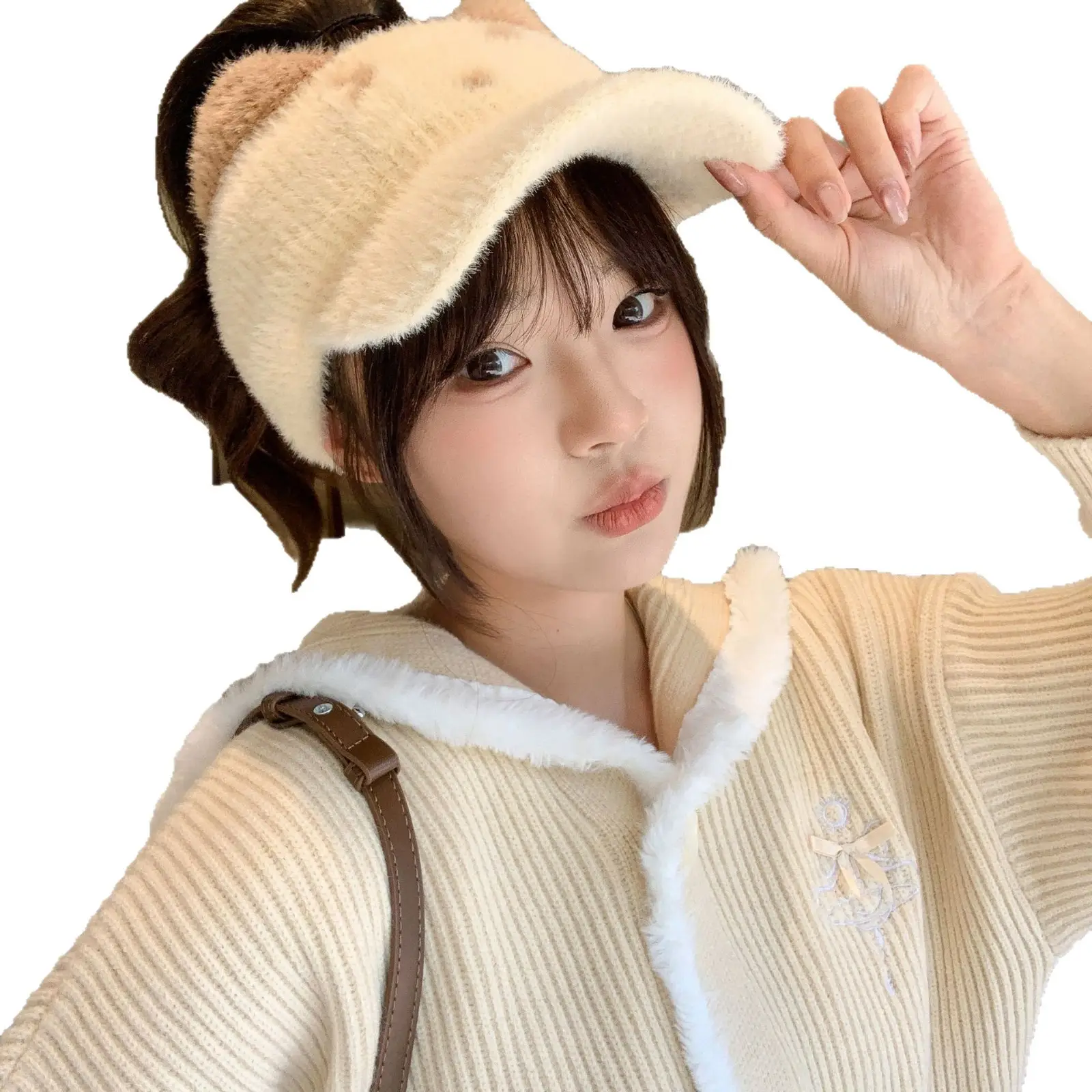 Women Fleece Warm Knitted Wool Hat All-match Autumn Winter