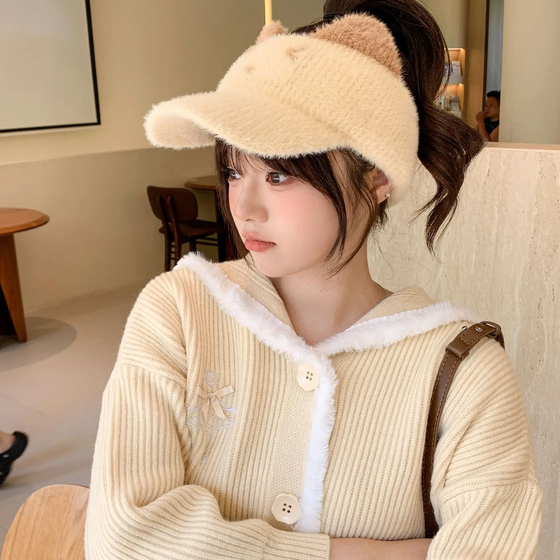 Women Fleece Warm Knitted Wool Hat All-match Autumn Winter — feature 13