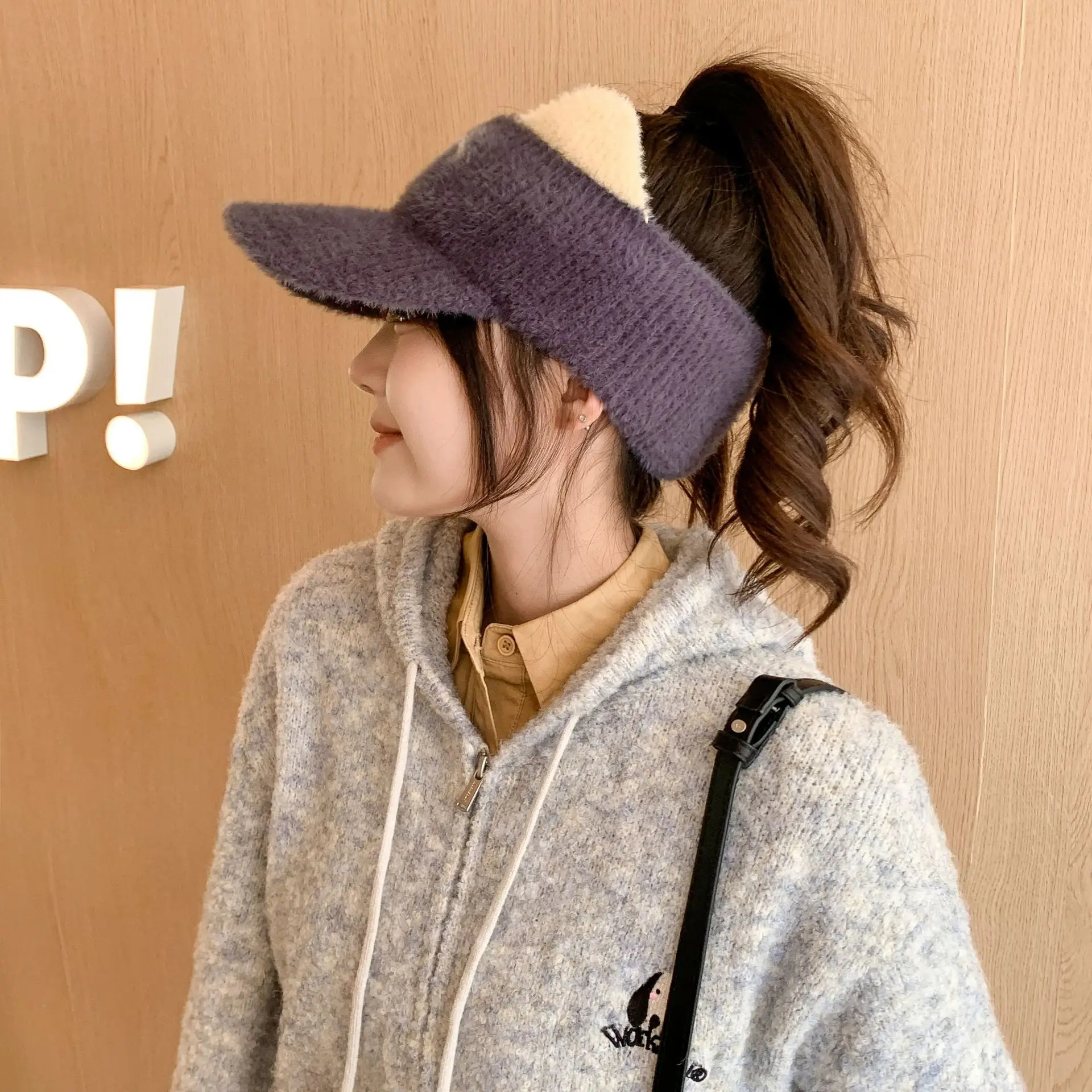 Women Fleece Warm Knitted Wool Hat All-match Autumn Winter — feature 4