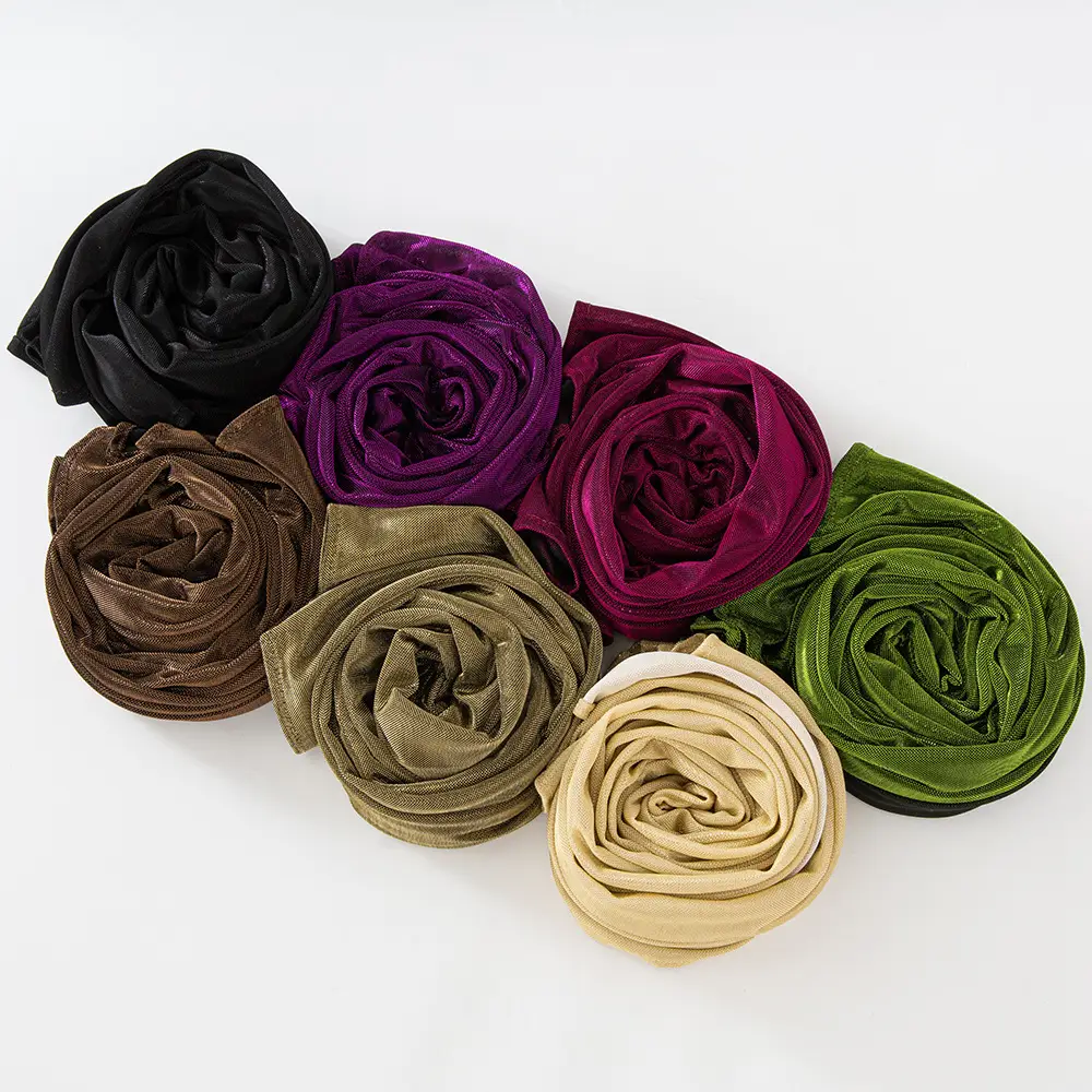 Bright Silk Long Scarf for Women Ethnic Muslim Headscarf — feature 11