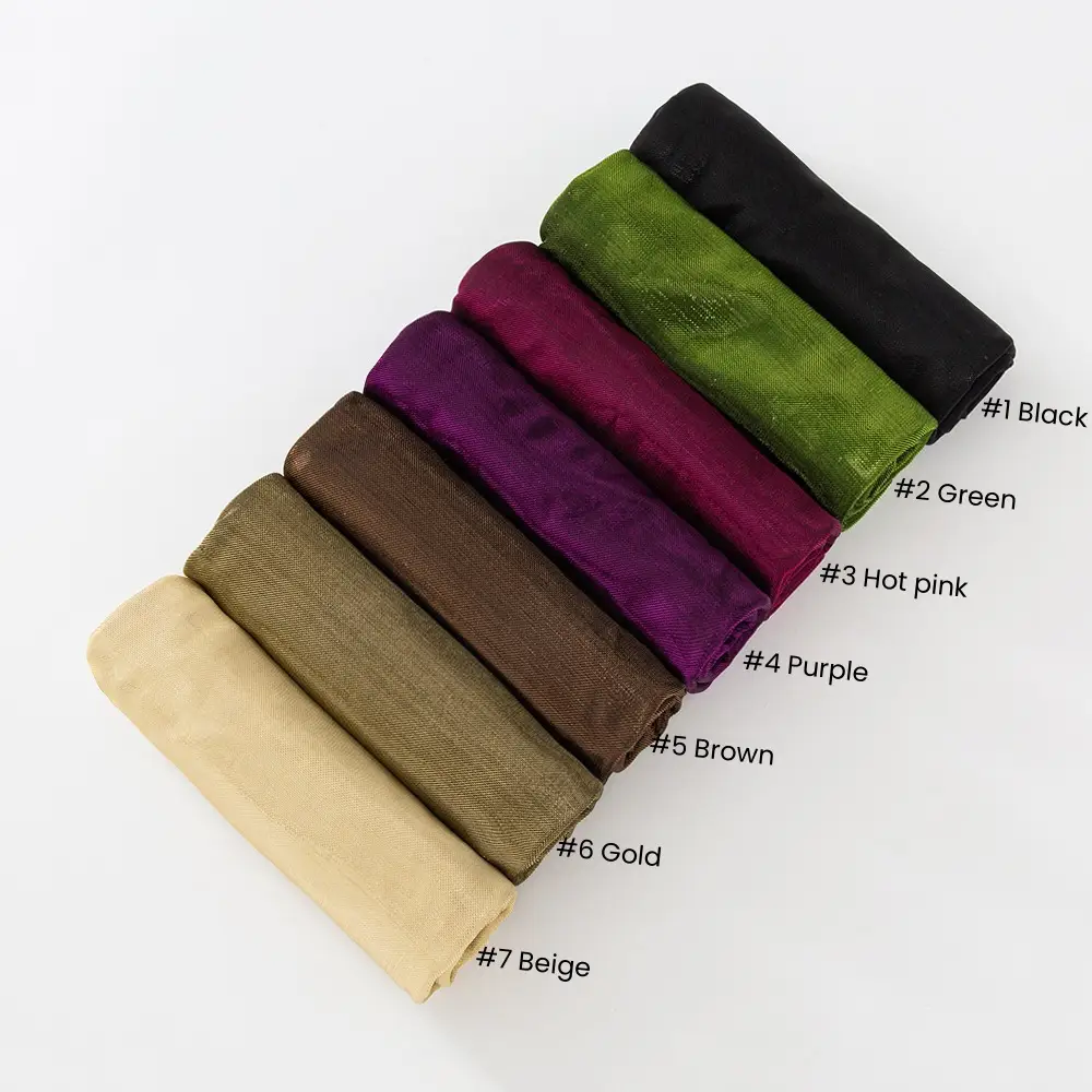 Bright Silk Long Scarf for Women Ethnic Muslim Headscarf — feature 3