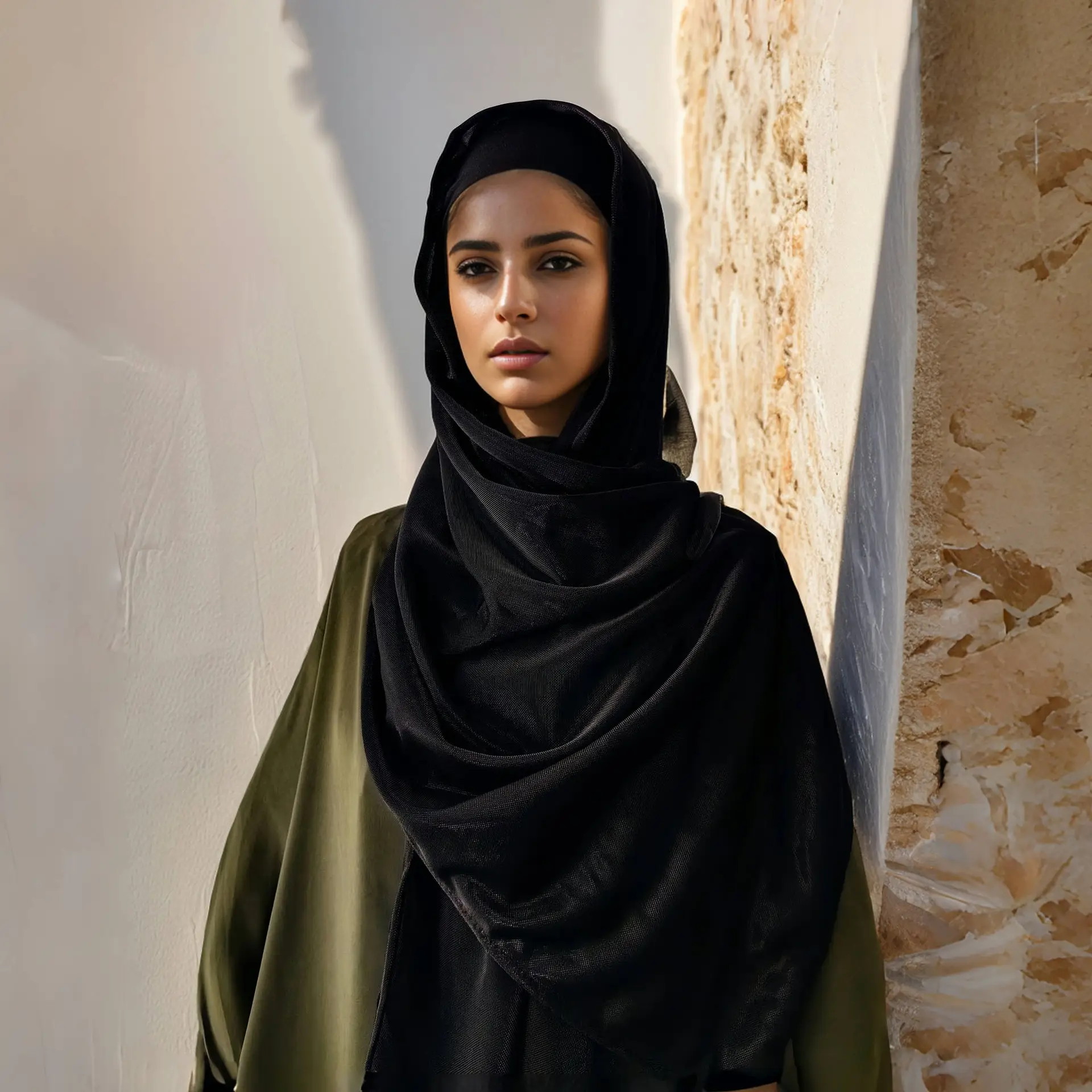 Bright Silk Long Scarf for Women Ethnic Muslim Headscarf — feature 9