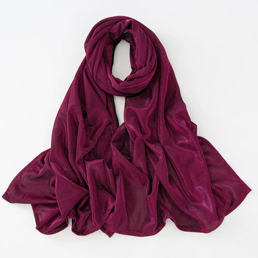 Bright Silk Long Scarf for Women Ethnic Muslim Headscarf - Image 3
