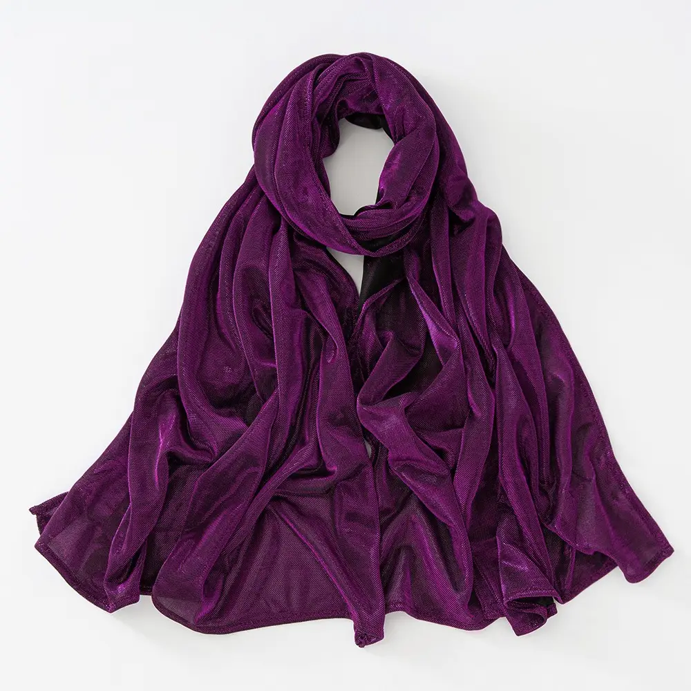 Bright Silk Long Scarf for Women Ethnic Muslim Headscarf - Image 4