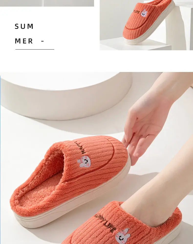 Cotton Slippers Men's Winter Indoor Home Non-slip Fluffy Slippers Thick Bottom with Fluffy Warm Cotton Slippers Men's Outer Wear — feature 21
