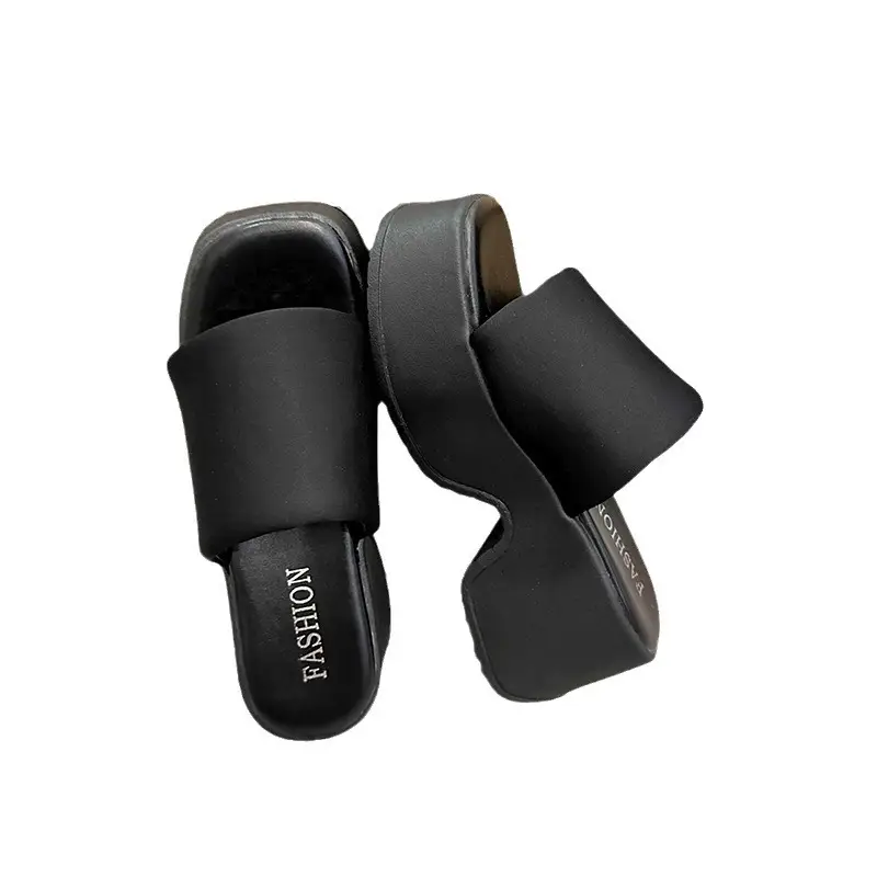 Thick-Soled Slippers for Women's Summer Outer Wear Wholesale New Internet Celebrity Super Hot Sandals Women's High-Heeled Beach Sandals Slippers - Image 6