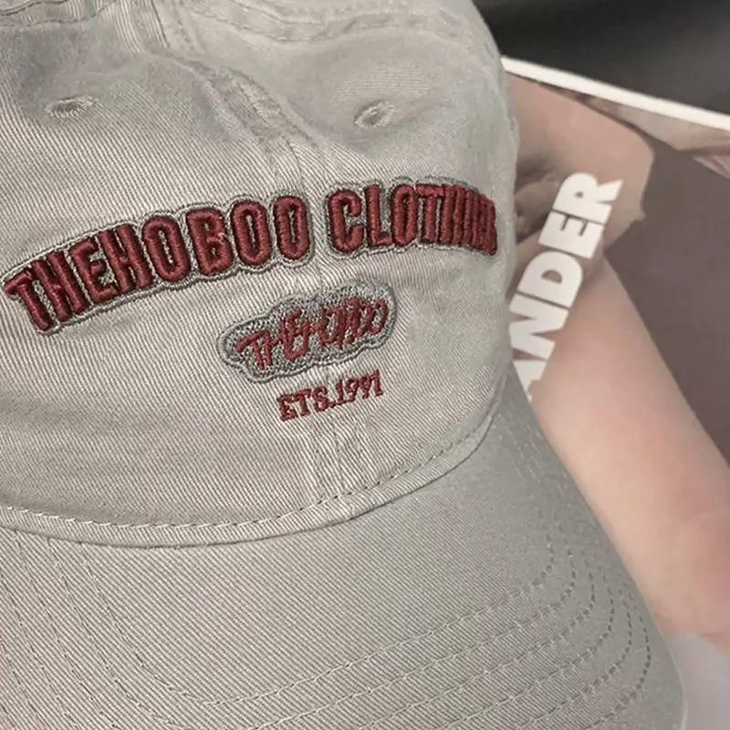 Women Washable Casual Baseball Cap with Embroidered Logo