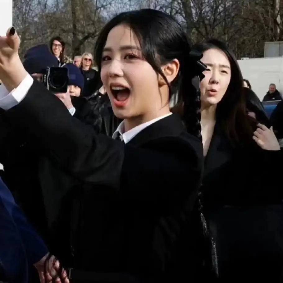 Jisoo Jisoo's Same Style Black Bow Hairpin Preppy Style Streamer Double Ponytail Hair Accessories Girl Ribbon Hairpin
