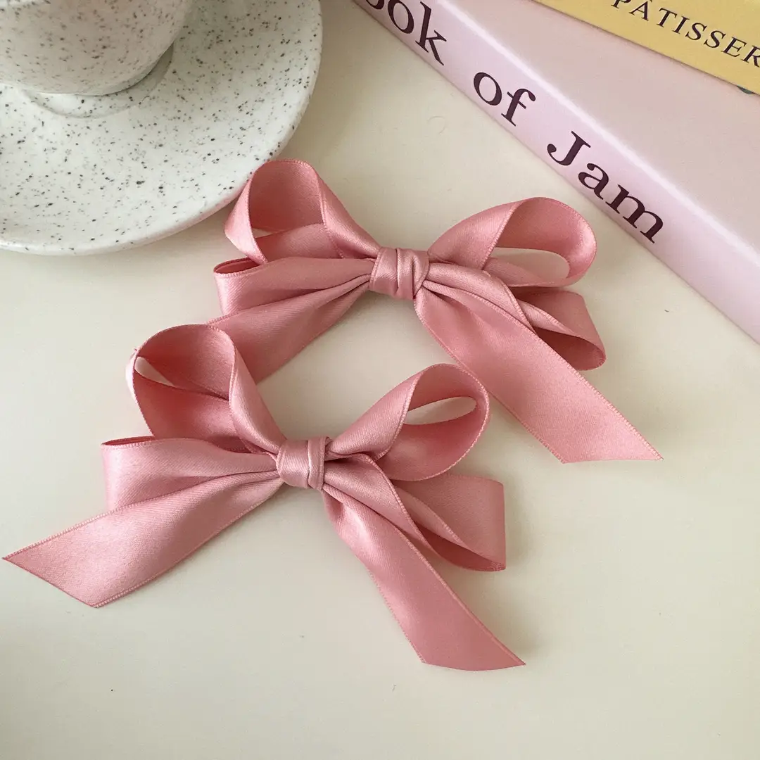Jisoo Jisoo's Same Style Black Bow Hairpin Preppy Style Streamer Double Ponytail Hair Accessories Girl Ribbon Hairpin — feature 10