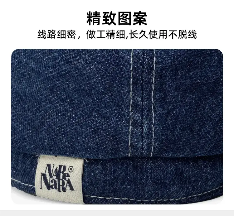 Women Denim Forward Hat Small Big Head Wai Duck Tongue Hat — feature 7
