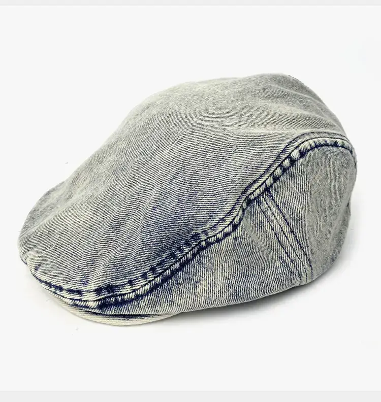 Women Denim Forward Hat Small Big Head Wai Duck Tongue Hat - Image 2