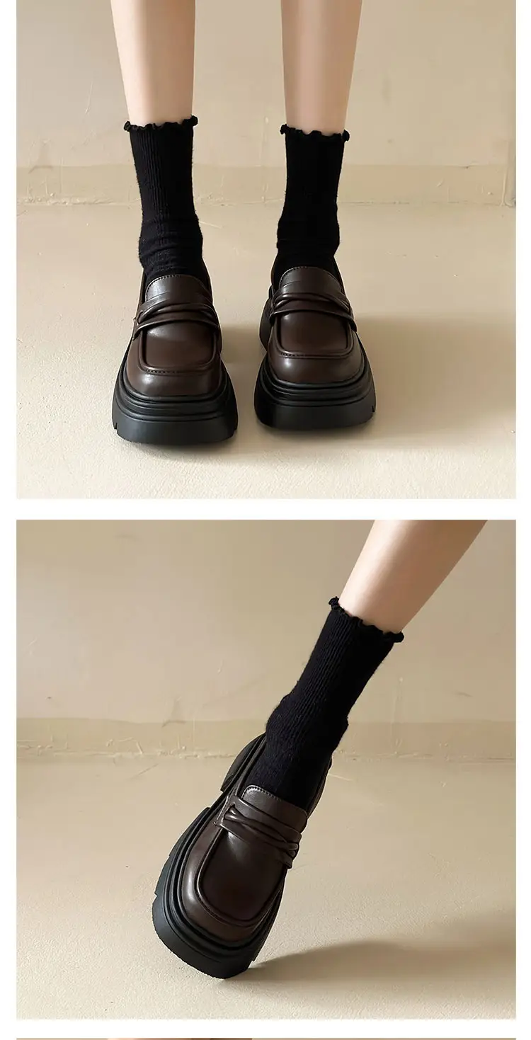 Black Thick Heel Women's Leather Loafers 2024 — feature 11