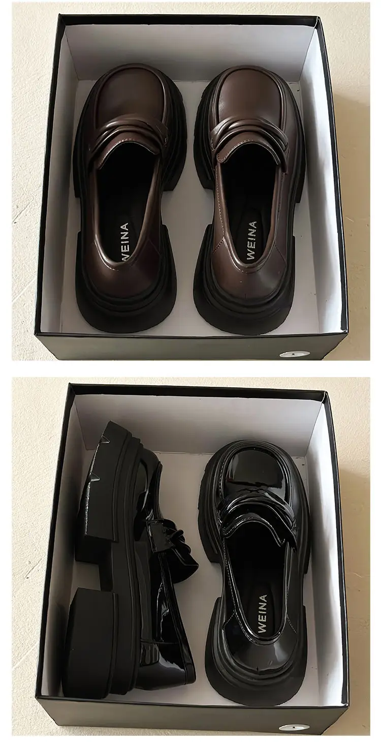 Black Thick Heel Women's Leather Loafers 2024 — feature 13