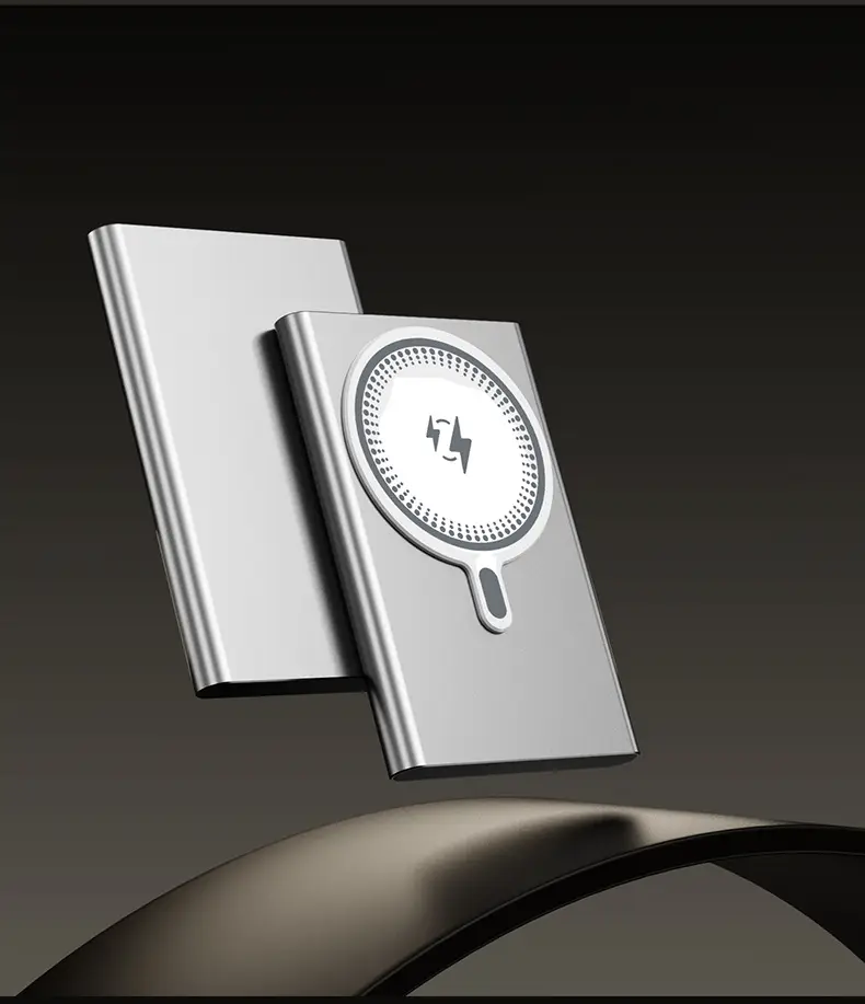 Card-type ultra-thin magsafe fast charging mobile power wireless magnetic charging treasure aluminum alloy compact and portable — feature 17