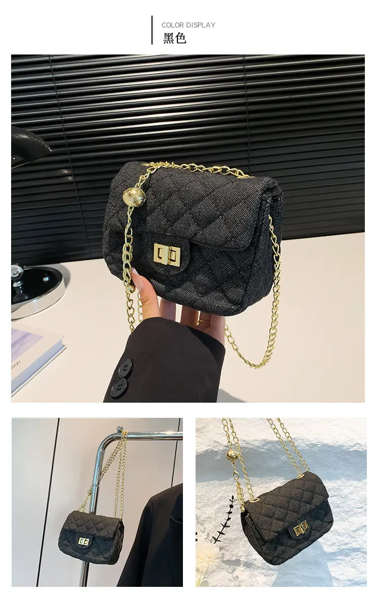 Blue Quilted Shoulder Crossbody Bag for Women — feature 16
