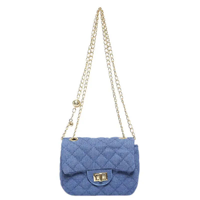 Blue Quilted Shoulder Crossbody Bag for Women - Image 2