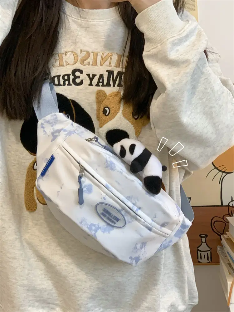 Women's Korean Style Chest Bag with Panda Print — feature 20