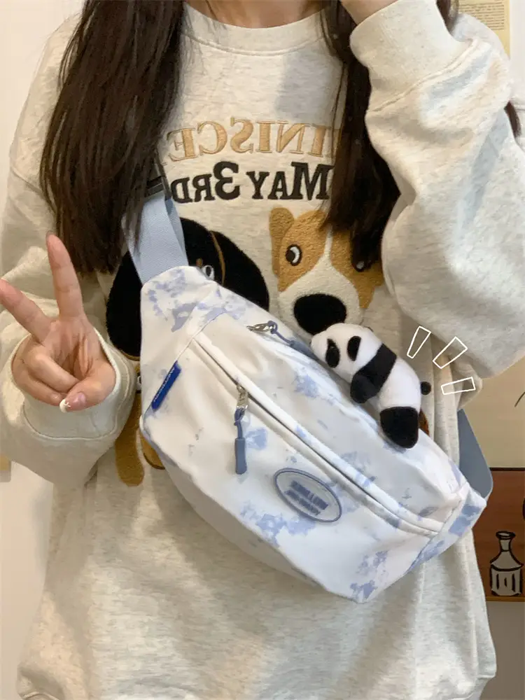 Women's Korean Style Chest Bag with Panda Print — feature 23