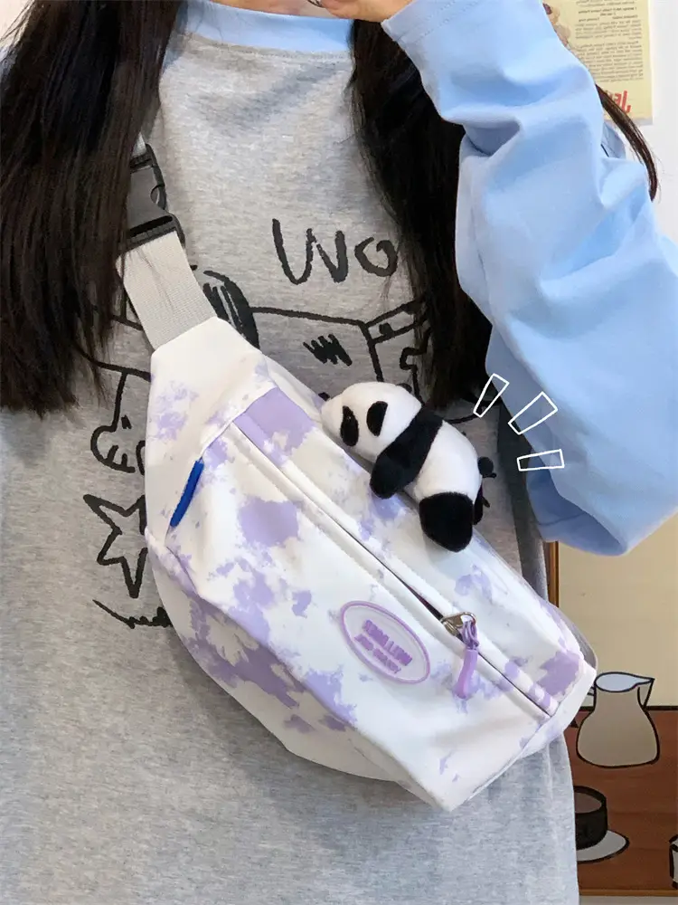Women's Korean Style Chest Bag with Panda Print — feature 27