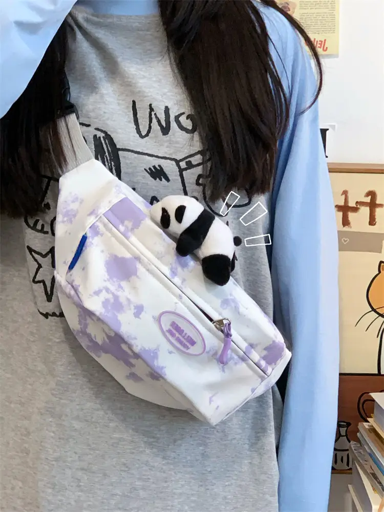 Women's Korean Style Chest Bag with Panda Print — feature 28