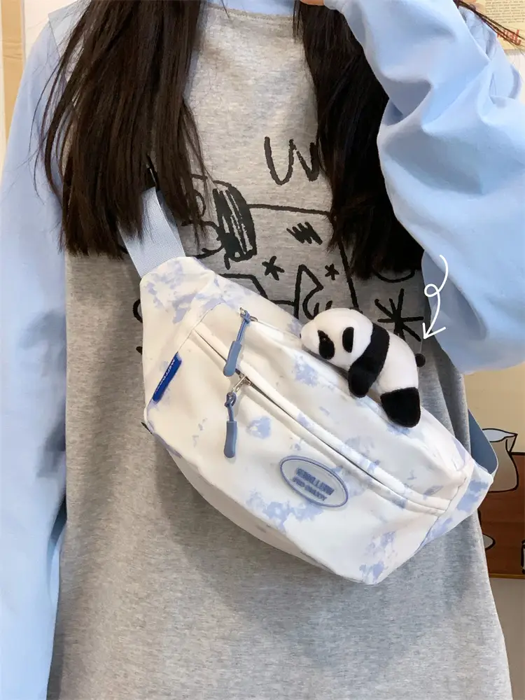 Women's Korean Style Chest Bag with Panda Print — feature 31