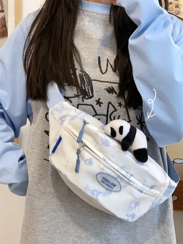 Women's Korean Style Chest Bag with Panda Print — feature 32